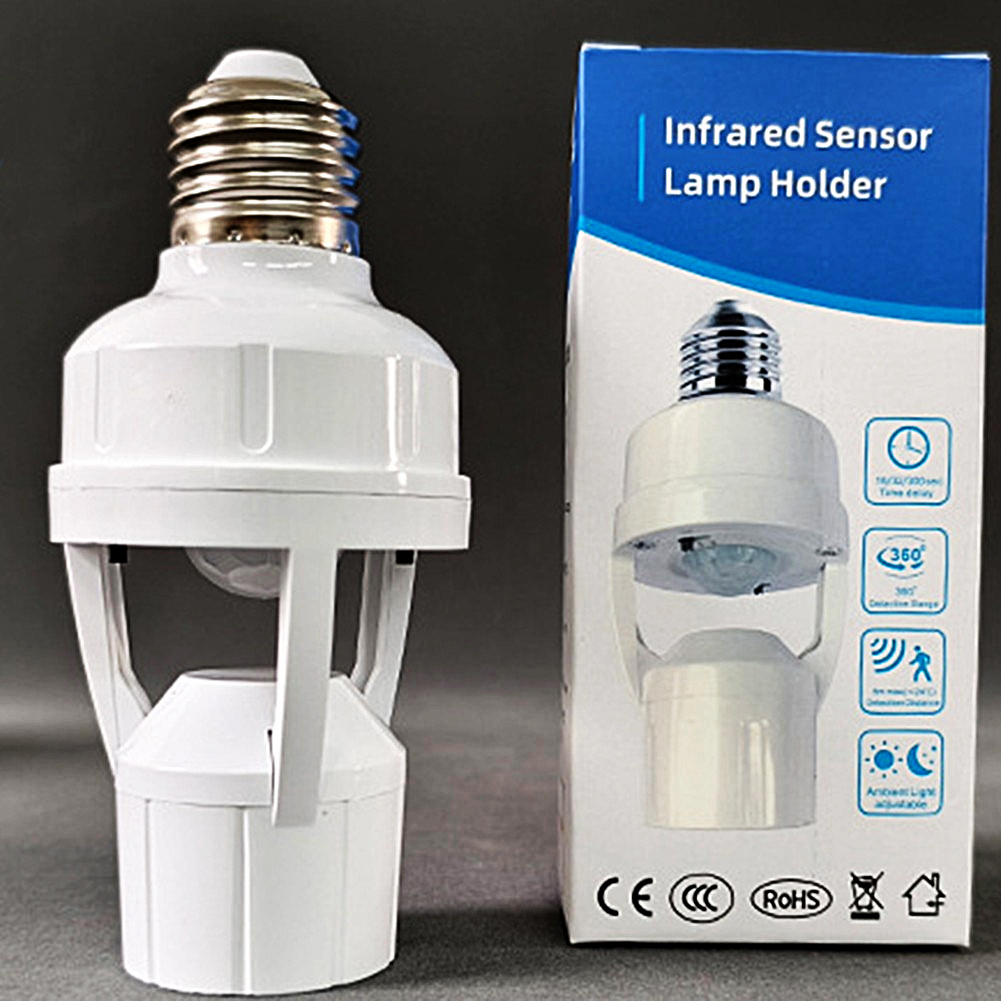 Smart Infrared PIR Motion Sensor E27 Bulb Holder-(اسمارٹ انفراریڈ پی آئی آر موشن سینسر ای27 بلب ہولڈر0)