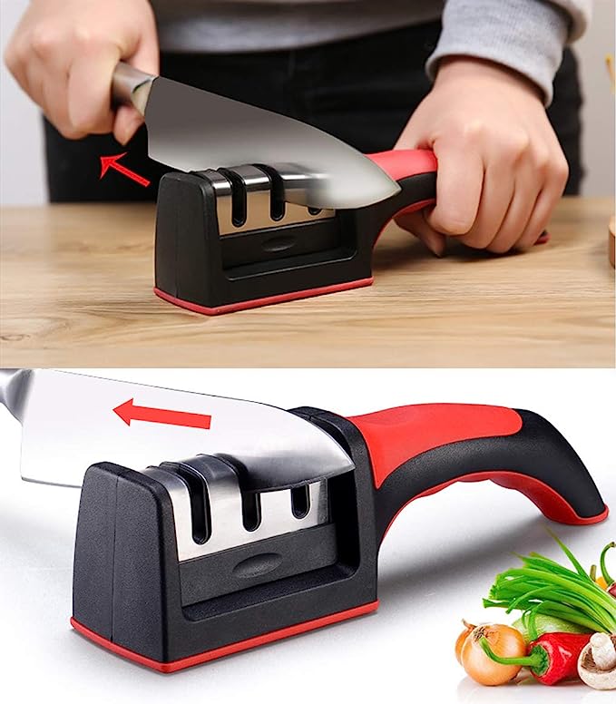 3-in-1 Knife Sharpener-(اب چُھریاں تیز کرنا ہوا آسان! 🔪)