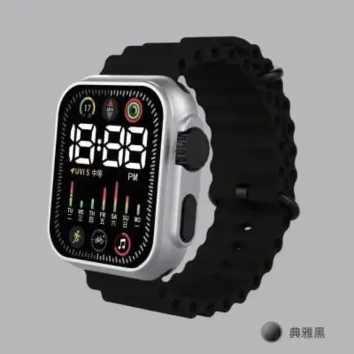 Unisex Waterproof Digital Display Watch-(مرد و خواتین دونوں کے لیے واٹر پروف ڈیجیٹل اسکرین والی گھڑی)
